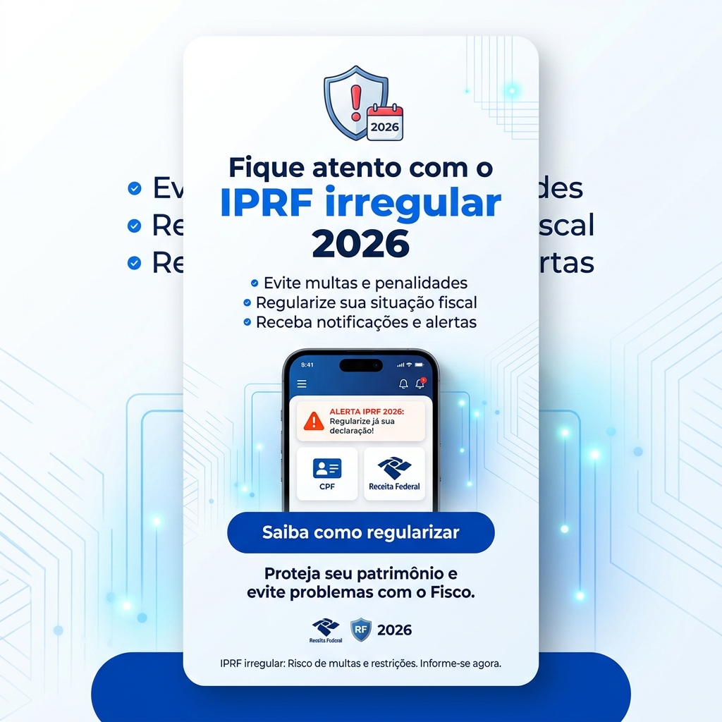 Atenção IPRF Irregular 2026